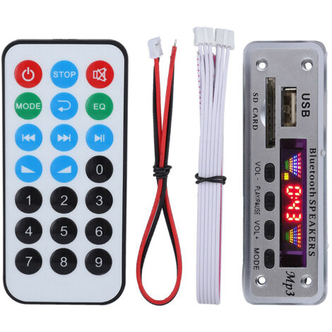 SDM01Bt U-DX Bluetooth 5.0 cran 4 couleurs Module de carte de décodage MP3 FM APE FLAC (argent) (1/5)