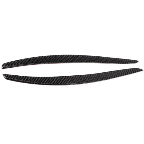 Paire d'autocollants de couverture de paupière en Fiber de carbone, garniture de sourcil de phare, adaptés à la série 3 Coupe E92 06-12 (1/5)