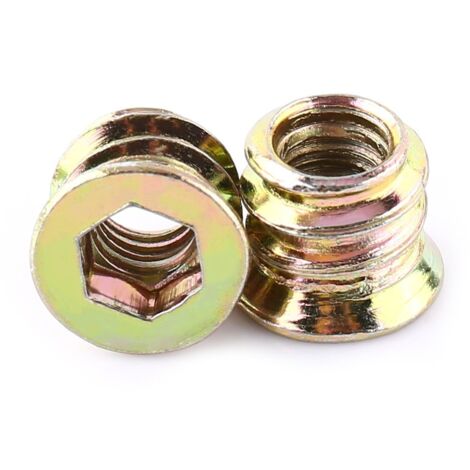 Pack de 20 pièces M6/M8/M10 Écrou hexagonal fileté en alliage de zinc, Écrous d'Insert en alliage de zinc Assortiment(M610mm) (1/5)