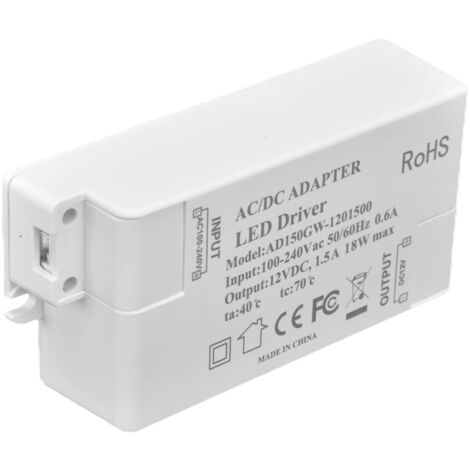 Driver LED, Driver LED facile à installer 12V 18W pour éclairage extérieur pour lampe de bureau pour éclairage LED (1/5)