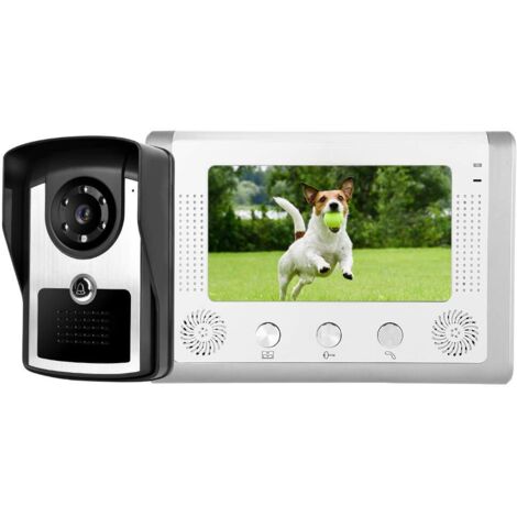 Sonnette Vido Filaire 7 Pouces Tanche SystMe D'interphone Vido Filaire Vido Porte TLPhone IR CamRa Moniteur pour Villa Maison Bureau Appartement (1/5)