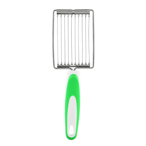 :Stainless Steel Luncheon Meat Cutter Ham Fruit Tomato Kitchen Soft Food Cutting Tool (Green) (1/5)