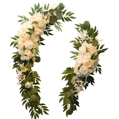 Fleurs de Signe de Bienvenue de Mariage, Décoration Florale de Signe de Bienvenue pour la Cérémonie de Mariage Décoration D'entrée de Réception de Mariage (ZZ)