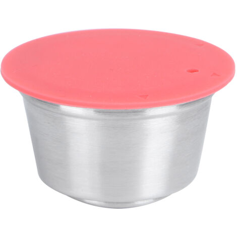 Tasse à café rechargeable réutilisable en acier inoxydable pour cafetière Dolce Gusto Rouge (1/5)