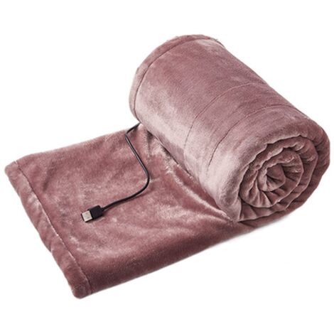 Couverture Chauffante électrique, Couverture de Lit Chauffante 80 X 140 Cm, Couvertures électriques USB, Couverture Chauffante en Flanelle épaisse électrique, pour la Maison (1/5)