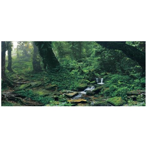 PVC Adhésif Riverway Vert Bois Aquarium Fond Affiche Autocollant Fish Tank Décoration(S) (1/5)