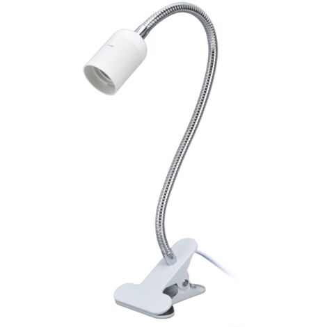 Lampe de Bureau à Pince sans Ampoule Bases de Lampe E26/E27, Tuyau Col de Cygne Rotation de 360 Degrés, Clip Support de Lampe avec Fil de Commutation pour la Culture des Plantes Maison Bureau(2) (1/5)