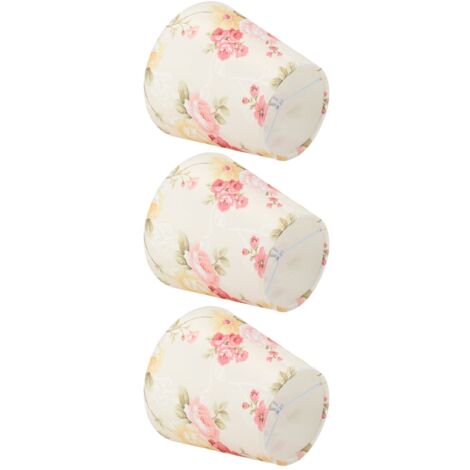 Abat-jour à imprimé de Fleurs Abat-jour Moderne Abat-jour en Tissu Créatif Ampoule Abat-jour de Bureau pour Tissu Fer Abat-jour Fleur Lustre Applique Murale Abat-jour (1/5)