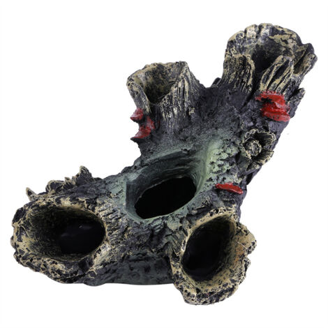 Poisson en bois mort d'aquarium d'aqua de résine artificielle pour éviter le décor d'ornement de réservoir de trou (1/5)