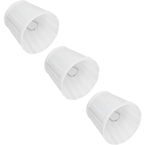 Abat-Jour, E14 3PCS Couvercle de Lampe en Tissu léger et Confortable à Clipser pour Le Salon pour Les Villas pour la Maison pour la Chambre pour Le Bureau(Clip-on-Blanc) (1/5)
