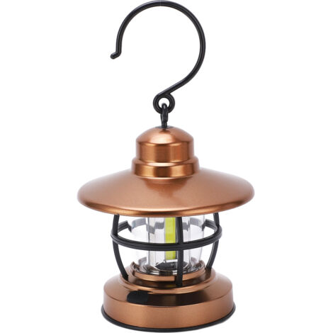 Lanterne suspendue Camping Vintage crochet Design un bouton interrupteur 3 COB alimenté par batterie lampe suspendue de jardin (1/5)