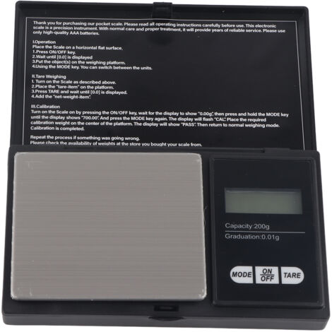 Balance numérique de poche 200g X 0.01g, bijoux en grammes portables, pièce de monnaie en or et argent, herbe (1/5)