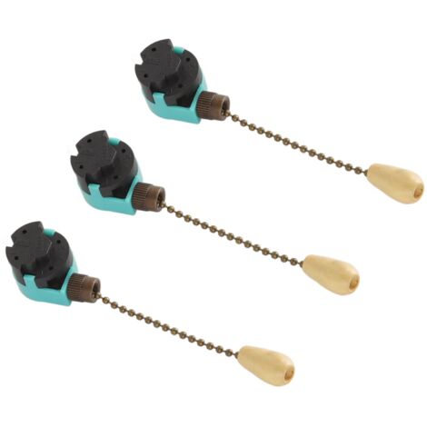 Plafonnier Pull Pull Chain Switch, Résistant à la Rouille 250V 125V 4 Fils 3 Vitesses Gradation Pull Chain Switch pour Applique Murale (Bronze) (1/5)