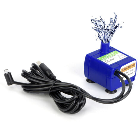 Pompe à eau submersible pour fontaine pour animaux de compagnie avec cble d'alimentation de 5,9 pieds, pompe de remplacement pour fontaine pour animaux de compagnie (1/5)