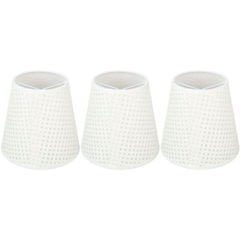 Abat-Jour en Tissu 3 Pièces, Conception évidée en étoile, Abat-Jour en Tissu à Baril E14, Abat-Jour de Lampe de Table, pour Calibre E14, Lustre à Bougie (1/5)