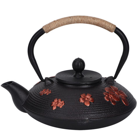 0.9L Rouge Oriental Cerise Motif Classique En Fonte Théière Bouilloire Thé Pot Drinkware Outil (1/5)