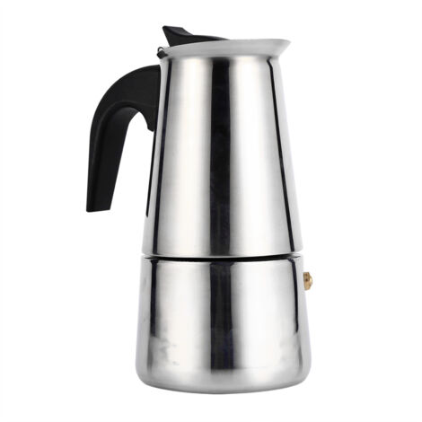 Percolateur en acier inoxydable Moka Pot Cafetière Cuisinière Utilisation au bureau à domicile (200 ml) (1/5)