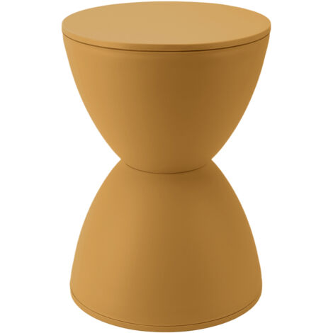 Tabouret en forme de sablier en plastique moderne Simple Style nordique ménage tabouret rond pour salle de bain cabine d'essayage gingembre (1/5)