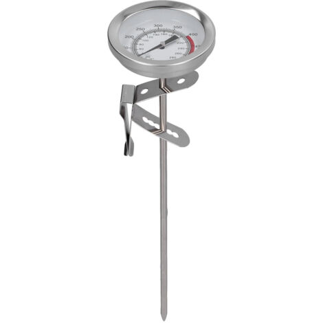 Thermostat à haute température de friteuse de café de thé de lait de thermomètre de friture d'acier inoxydable pour le gril de BBQ de dinde (1/5)