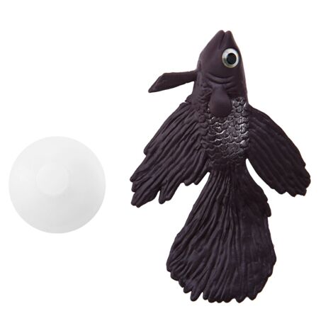 Aquarium Décoration Drle Artificielle Silicone Petit Poisson Fish Tank Ornement Brown Betta Fish (1/5)
