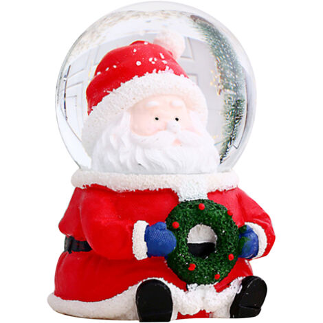 Boule de Cristal de Noël Couleur Changeante Lumière Résine éclairer Les Décorations de Boule de Noël Paillettes Délicates pour Cadeau de Festival (Grand Vieil Homme) (1/5)