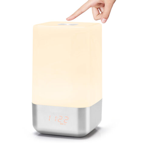 Réveil lumineux, réveil, lampe de chevet, Simulation du lever du soleil, avec 5 sons naturels (1/5)