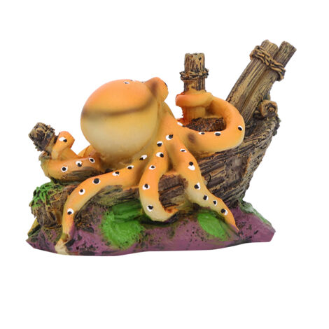Résine Aquarium Simulation Artificielle Poulpe Cacher Maison Fish Tank Paysage Ornement Accessoires (1/5)