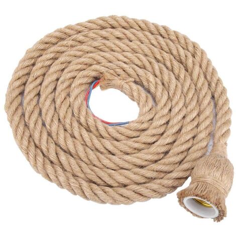Prix 2m E27 Vintage Corde De Chanvre Plafond Base Base Pendentif Lampe Ampoule Titulaire 85-265V(L) (1/5)
