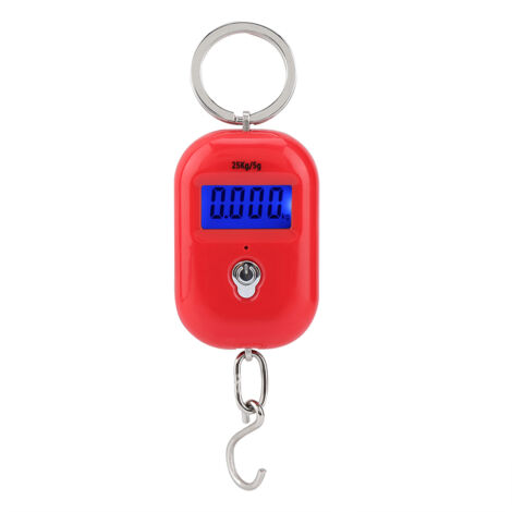 Portable Mini 25kg/5g chelle lectronique Numérique Poche Porte-clés Poids Crochet (1/5)