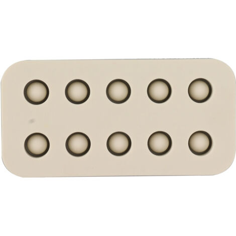 Cire reine greffage tasses Silicone moule apiculture cire d'abeille reine cellule tasses faisant moule 2 rangées 96x48x14mm (1/5)