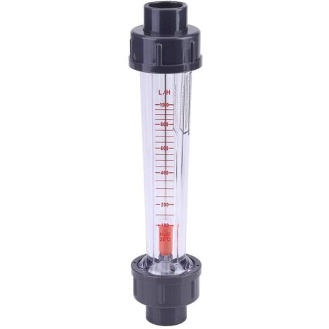 100-1000L/H Débitmètre à Tube Plastique Débitmètre Liquide LZS-15D Rotamètre à Tube Mesureur de Débit à Tube pour Tester le Liquide d'écoulement Instantané