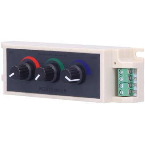 ContrLeur de gradateur à LED, Sortie 3 canaux DC12V-24V PWM RGB pour Bandes LED Multicolores RGB (1/5)