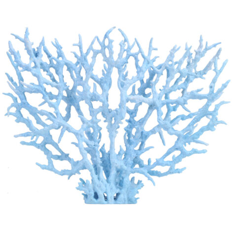 Ornement de plante de corail artificiel vif en plastique pour réservoir de poissons sous-marin d'aquarium bleu grand (1/5)