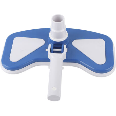 Outils de piscine de brosse de tête d'aspiration bleu et blanc incurvés de piscine de 12 '' (1/5)