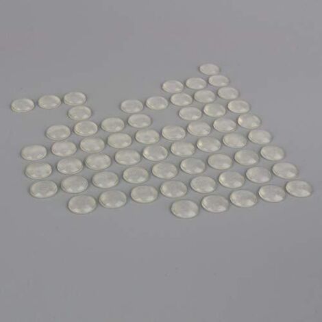 Lot De 100 Patins De Pare-Chocs En Caoutchouc Transparents Autocollants Pour Porte De Placard De Tiroirs Et Tiroirs 8 x 2,5 mm (1/5)