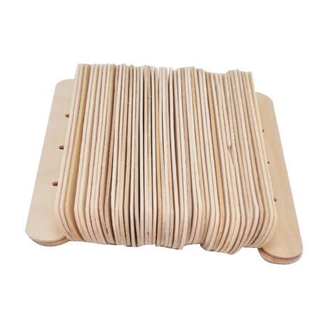 50 pièces support de mèche de bougie bouleau facile à utiliser support de noyau de cire en bois réutilisable pour faire des bougies150x20mm 3 trous (1/5)
