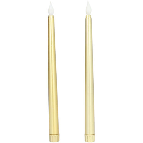 Lot de 2 bougies sans flamme sans fil à piles souples durables pour fête d'anniversaire (1/5)
