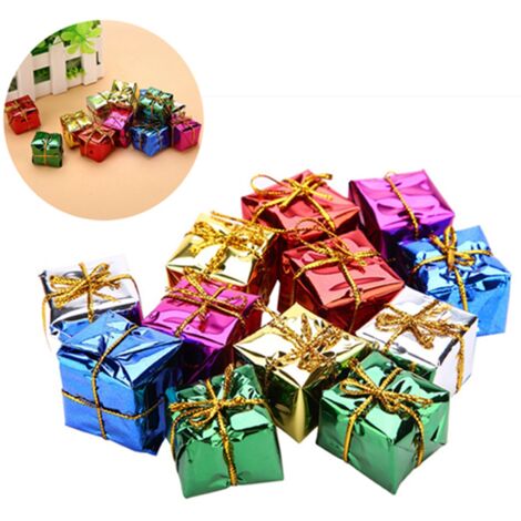 12 Mini Coffrets Cadeaux Décoration Sapin de Noël à Suspendre - Ornement d'arbre de Noël - Solide et Réutilisable de Noël pour Enfants (1/5)
