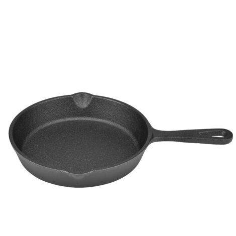 Moule de Fonte, Poêle à Frire en Fonte Grise 16cm / 20cm Vintage antiadhésive Plat à Pizza et à pâtisserie en Fonte pré-assaisonnée(16cm) (1/5)