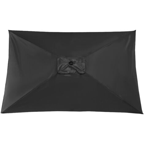 Auvent de Remplacement pour Parasol de Terrasse Toile de rechange pour parasol d'extérieur Épais et résistant pour extérieur Le noir (1/5)