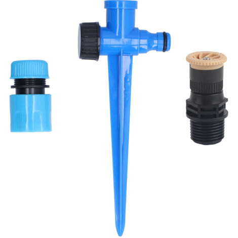Arroseur de pelouse 1/2 po, pulvérisateur d'irrigation réglable rotatif à 360 ° avec piquet de sol pour arbres fruitiers, arbustes et serres (1/5)