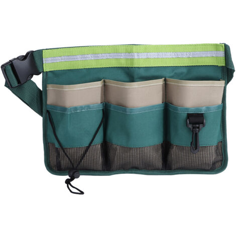 Sac à outils de jardin multi-poches Organisateur de poche suspendu à la taille avec ceinture réglable Fournitures de jardinage (1/5)