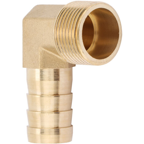1pc 3/4 "filetage mle en laiton coude raccord barbelé connecteur raccord de tuyau (19mm) (1/5)