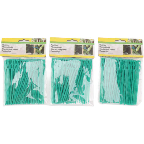 300Pcs Vert Zip Jardin Cravate Souple 13cm Longueur Support Réutilisable Doux Fil Vigne Zip Jardin Cravate Ensemble (1/5)