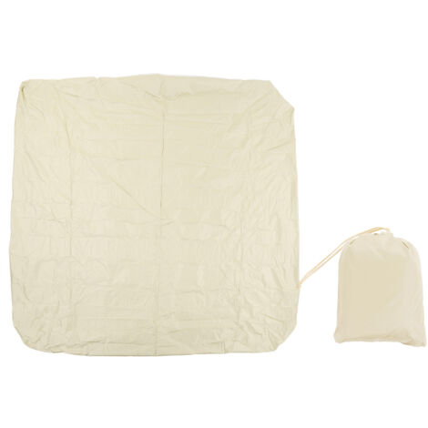 Couverture anti-poussière pour baignoire extérieure 190 argent enduit polyester taffetas étanche couverture de source chaude Quadrate Spa bain housse anti-pluie 210x210x30cm Beige (1/5)