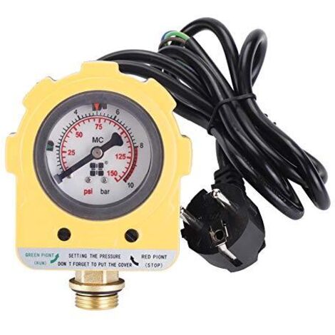 220V 010 bars Interrupteur Électronique Unité de Pressostat Réglable pour Pompe à Eau (Prise de l'EU) (1/5)