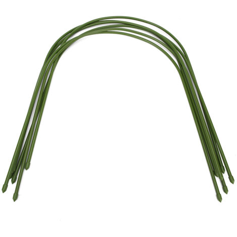 Cadre de Support en forme d'arc pour serre, 6 pièces, tuyaux en acier revêtus de plastique, accessoires de jardinage (1/5)