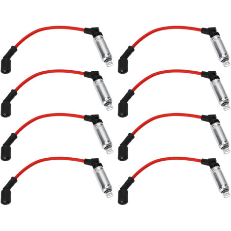 8 pièces 10.2mm/0.40in jeu de fils de bougie d'allumage 48322R remplacement de cble d'allumage pour Avalanche Corvette Express Impala (1/5)