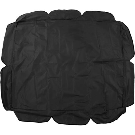 Swing Canopy 210D Argent Enduit Oxford Imperméable UV Preuve pour Chaise de Jardin Patio Extérieur 142x120x18cm Noir (1/5)