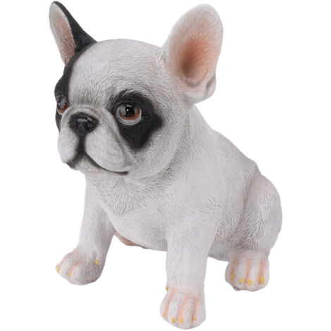 Jardin Bouledogue Ornements Résine Colorfast Belle Extérieur Bouledogue Résine Statue pour La Décoration De La Maison Assis Petit Bouledogue (1/5)